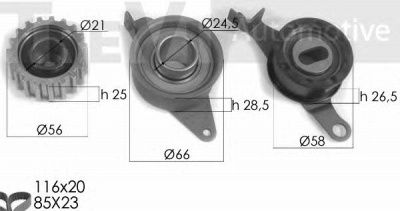 TREVI AUTOMOTIVE kd1124 -  Комплект ремня ГРМ